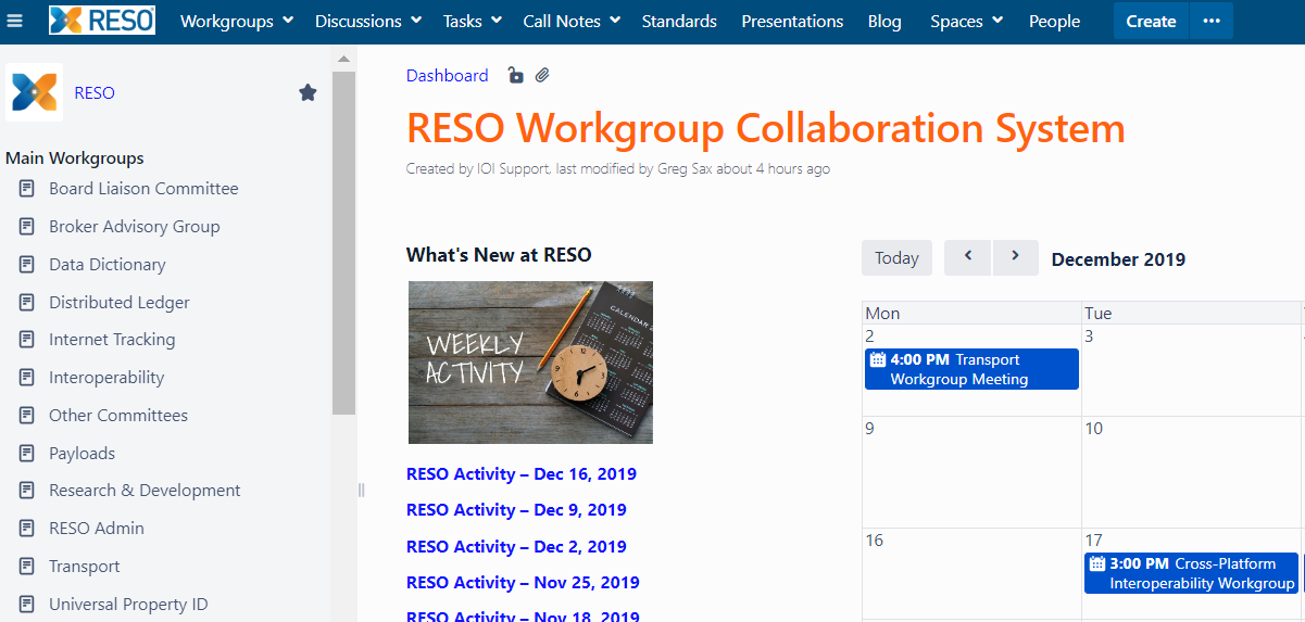 Confluence image RESO Real Estate Standards Organization