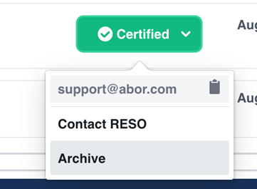 RESO Analytics: Archiving Certification Endorsements