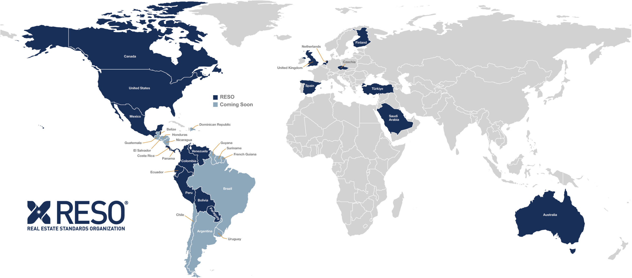 RESO Certified World Map