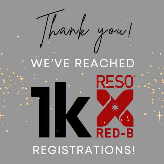 1,000 RED-B Registrations graphic