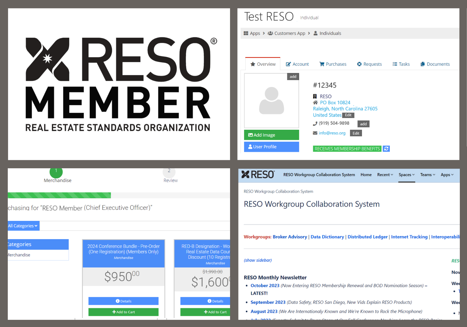 Member Hub Collage v.2 RESO Real Estate Standards Organization